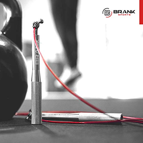 BRANK SPORTS - 3,5 Meter Springseil Für Erwachsene Fitness - Double-Under-Erfolge - Boxen Sport - Seilspringen - Speed Rope - Sprungseil Erwachsener - Inklusive Gratis Trainingsplan