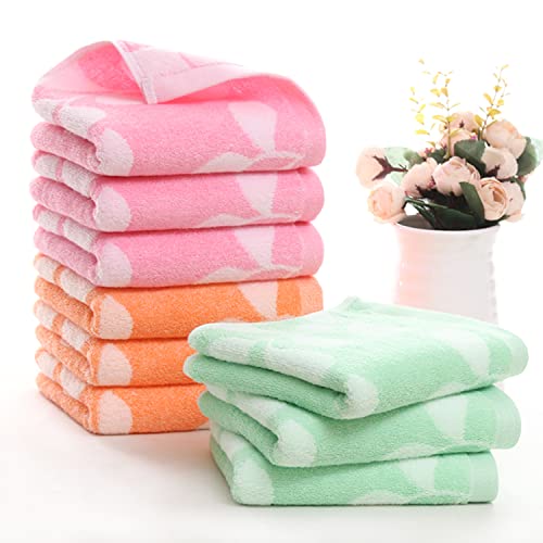 Pidada Hand Towels Set Of 2 Leaves Floral Pattern Soft Absorbent Towel For Bathroom 13.4 X 29.1 Inch (Orange) #TOP4