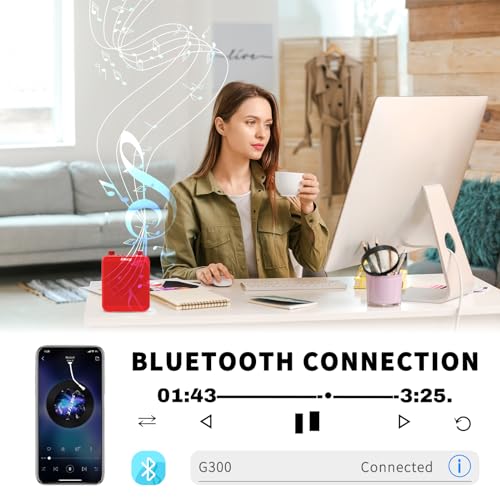 Giecy Voice Amplifier, Giecy 30W 2800mAh Rechargeable Personal Voice Amplifier with Microphone Headset, Portable Speaker for Multiple Locations Classroom, Meetings and Outdoors (G300-Red)