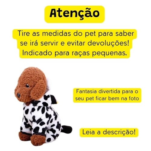Fantasia Pet Roupa de Vaca para Cachorro e Gato (L)