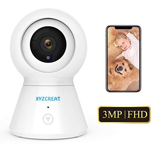 1536p Pet Camera, XYZCREAT 3MP Indoor Security Camera with 2-Way Audio, Home Camera