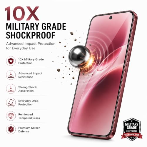 Image of ArmourPro 3D Borderless Tempered Glass for Vivo V70 and Vivo V70 Elite, HD Clear Curved Edge to Edge Screen Protector, 9H Hardness, Oleophobic Coating, Case Friendly | Pack of 1
