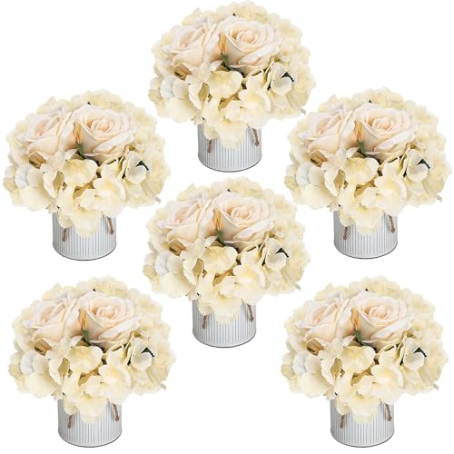 DIYDOFUN Flower Table Centerpieces - Set of 6 Floral Arrangement