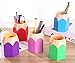 SPHTOEO Pencil Shaped Pen Holders Pencil Storage Organizer Cute Desktop Pen Cup Colorful Vase Pencil Pot Cartoon Stationery Rack Classroom Home Office Supplies Desktop Decor