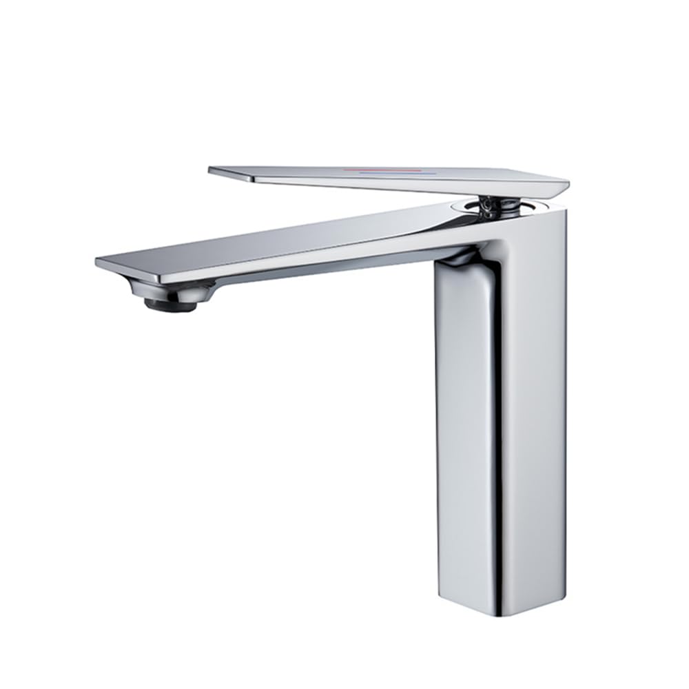 Jnfidosr Chrome Bathroom Faucets One Hole,Faucet For Bathroom Sink,Bathroom Single Handle 1 Hole Vanity Faucet,Extra Long Spout Lavatory Rv Bathroom Sinks Faucet Deck Mount,