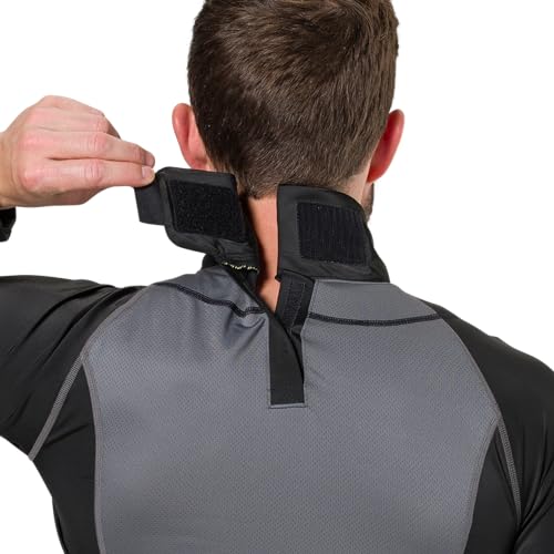 Shock Doctor Compression Shirt with Neckguard for Hockey. Long Sleeves with Integrated Neck Guard. for Adult Men4