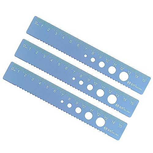 Règles droites en alliage d'aluminium bleu-gris avec bord ondulé créatif pour traçage précis