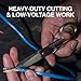 Klein Tools 2100-9 Stainless Steel Electrician Scissors, Made in USA, 5.25-Inch Free-Fall Handle Snips, Stripping Notches, Non-Slip Serrated Blade