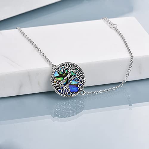 Image of YFN Sterling Silver Tree of Life Bracelet - Sister Bracelet Jewelry, Birthday Gift for Sisters