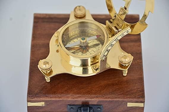 The Antique's Lab Brass Golden Sun-Clock Compass Vintage, Pocket Compass Design, Beautiful Style, Convenient to Carry. Making It Ideal for Adults & Kids (Pack of 1)-image-41