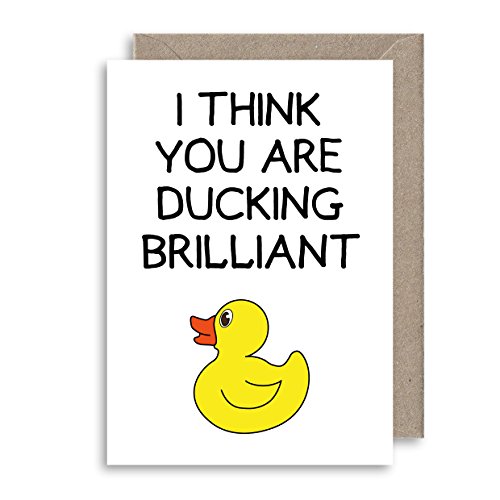 Funny Yellow Rubber Duck Greeting Card - Cute Appreciation Card - Congratulations - Thank You - Well Done - Birthday - Good Luck - Anniversary - Friendship - New Job - Fathers Day - Gratitude - Self-Isolation Card