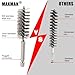 MAXMAN Stainless Steel Bore Brush, 8pcs Wire Brush for Drill, Durable Metal Bristles Twisted, 8 Size Set Multiple Diameter Options, 1/4 Inch Hex Shank, for Power Drill Impact Driver & Tube Cleaning