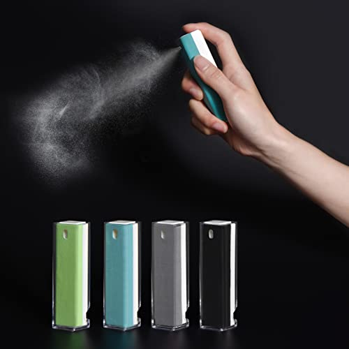 CLICK CLEAN 4PCS All-in-One Screen Cleaner Fingerprint Proof Screen Cleaner Spray with Microfiber and Phone Stand for All Phones Laptop and Tablet Screens (0.5oz x 4-Pack)