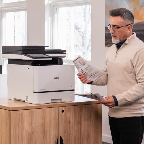Image of Brother MFC-L8930CDW Business Color Laser All-in-One Printer with Duplex Print, Scan, Copy, Low-Cost Printing, and Advanced Security Features | Color Laser Mfp, Duplex Print and Scan, 7 Touchscreen, 250 Plus 50-Sheet, Dual-Band WI-FI and Gige, Includes Toners