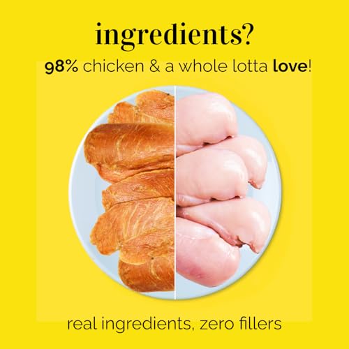 Henlo Chicken Jerky Dog Treats|High-Protein Crunchy Dog Snacks|Single Ingredient Chicken Breast|Grain-Free & Gluten-Free|No Preservatives|Slow Cooked for Maximum Nutrition|70g (Pack of 1)