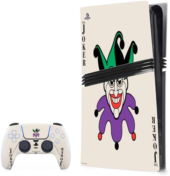Skinit Decal Gaming Skin Compatible with PS5 Pro Bundle - Officially Licensed The Dark Knight Why So Serious Design