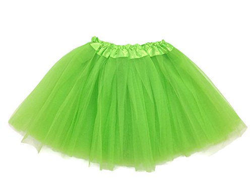 Rush Dance Ballerina Girls Dress-Up Princess Fairy Costume Recital Tutu (Kids 3-8 Years, Lime Green)