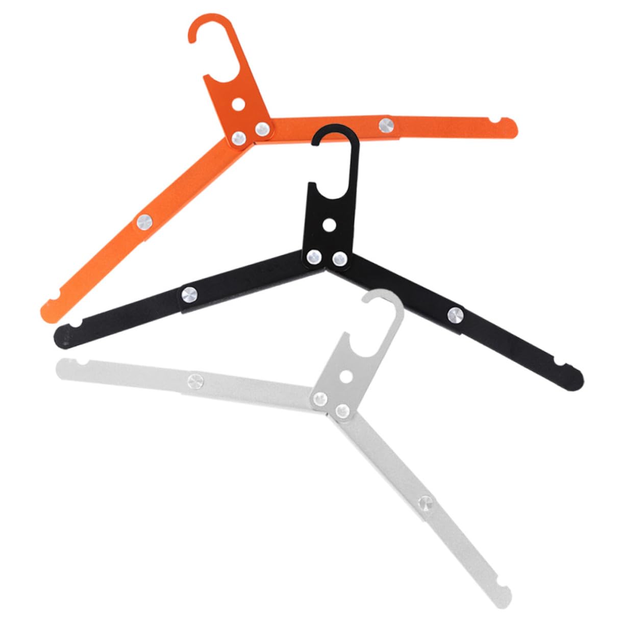 Levemolo 3pcs Stainless Steel Hangers Outdoor Drying Rack Shorts Hanger Skirt Hangers Travel Drying Hangers Multi Functional Pants Rack Foldable Drying Rack Clothes Hangers for Travel