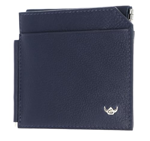 Golden Head Capri porte-cartes en cuir bleu marine avec pince à billets élégante