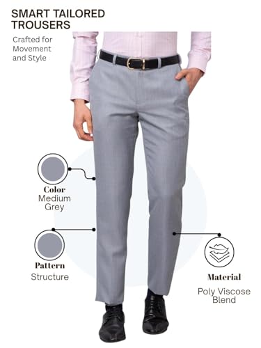 Image of Park Avenue Men's Straight Fit Mid Rise Trouser