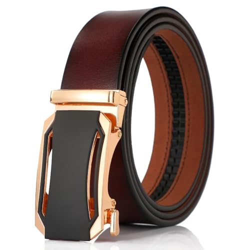 Men's Belts Automatic Buckle Genuine Leather Business Casual Luxury Fashion