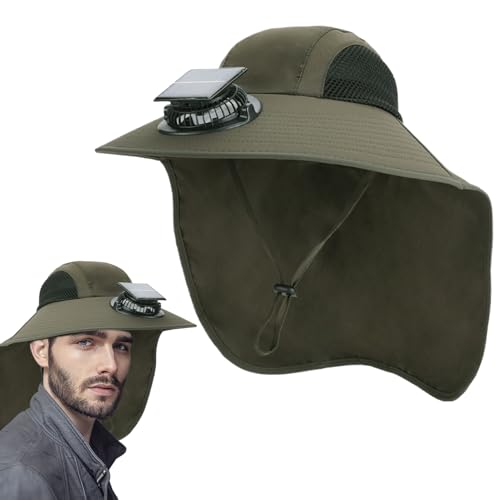 Chapeau de pêche vert respirant et robuste pour homme et voyageur