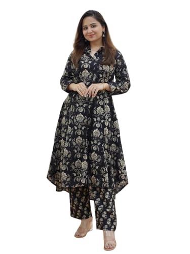 Image of Leriya Fashion Kurta Sets for Woman | Kurti Set for Woman | Short Kurti for Women | Kurtis | Anarkali Suit for Women | Dress | Ethnic Anarkali Straight Kurta Set with Palazzo Pants | Salwar Suit for Party Outfits