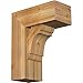Ekena Millwork BKT0806X18X22OLY05RWR Olympic Block Bracket w/Offset Brace, Western Red Cedar