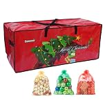 Storhomie Christmas Tree Storage Bag 7.5FT, Heavy-Duty Christmas Tree Bag,Extra-Thick Durable Waterproof Material,Christmas Tree Storage for Disassembling Artificial Tree with 3 Organizer Pouches