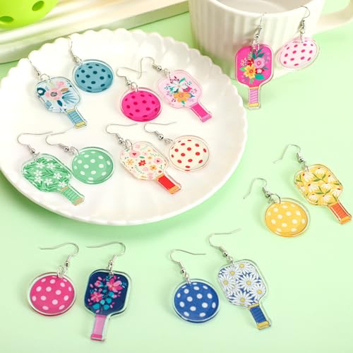 Sureio 8 Pairs Novelty Earrings Set Funny Acrylic Dangling Jewelry Gift for Women Christmas Valentines Mothers Day Graduation2
