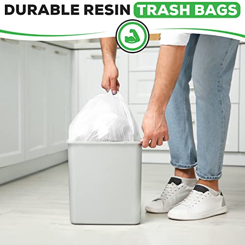 C&S Event Supply Co. Clear 4 Gallon Trash Bags - Un-Scented & Disposable Garbage Bags - Leak Proof & 6 Micron Thickness Plastic Bags - Trash Cans Liner For Kitchen, Bathroom & Office (200 Count) #TOP4