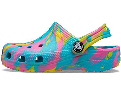 Image of Crocs Kids' Classic Marbled Tie-Dye Clogs