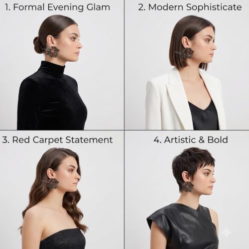 Image of Young & Forever Gift Fashion Jewellery Gold and Silver Plated Cubic Zirconia Diamond Hoop Earrings Sparkling Hypoallergenic Hoops Earrings for Women & Girls