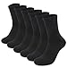 TUUHAW Socken Herren Damen Atmungaktive Sportsocken Anzugsocken Stiefelsocken Sneaker Socken Herren 6 Paar Schwarz 35-38
