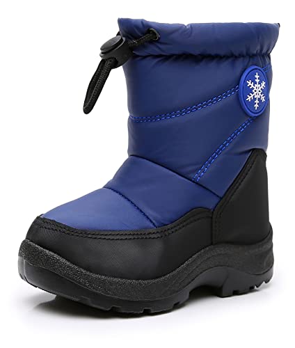 Apakowa Bottes de neige pour garçons Bottes chaudes d'hiver en plein air(Color :Rblue, Size : 23 EU) Cover