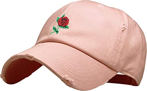 Image of Rose Flowers Love Good Vibes Men Women Dad Hat Baseball Cap Adjustable Unisex