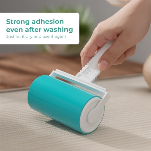 Image of Lifelong Washable Reusable Lint Roller | Pet Hair Remover for Clothes, Sofa,Carpet & Car Seats | Sticky Gel Lint Remover for Dust, Fur, Hair & Crumbs | Portable, Eco-Friendly, No Refills Required
