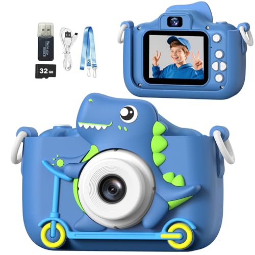 Mgaolo Kids Camera Toys for 3-12 Years Old Boys Girls Children Portable Child Digital Video Camera with Silicone Cover Christmas Birthday Gifts for Toddler Age 3 4 5 6 7 8 9 (Blue)
