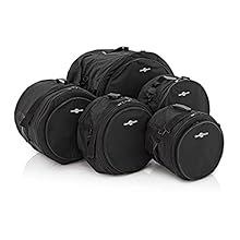 Individual Carry Handles & Shoulder Straps 10mm Thick Padding Front Pouch for Spares and Accessories MAXIMUM DRUM SIZES - Tom: 10" x 8" ; Tom: 12" x 10" ; Snare: 14" x 5.5" ; Floor Tom: 14" x 14" ; Bass Drum: 22" x 18"