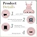 FiayaCom Audio Guest Book Wedding Phone,Pink Audio Phone Guestbook, Record Customized Audio Messages, Preserve Your Special Occasions（Pink）