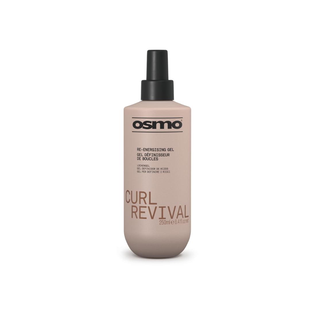 OSMO Curl Revival Re-Energising Gel | Medium Hold Curl Definition | Water-based Styler | Vegan. 250ml
