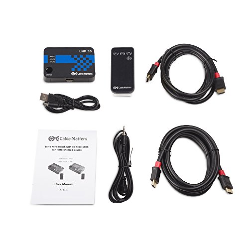 Cable Matters 3 Port 4K Hdmi Switch 4K Resolution Ready #TOP6