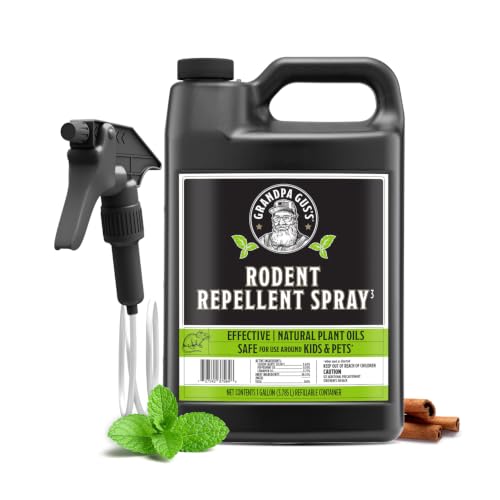 Grandpa Gus's Rodent Repellent Spray, Natural Peppermint Oil, 128 Fl Oz