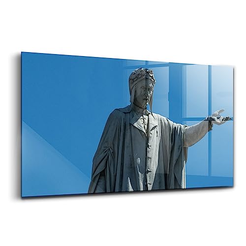 Tableau en verre coloré 140x70cm Dante Alighieri Wallfluent