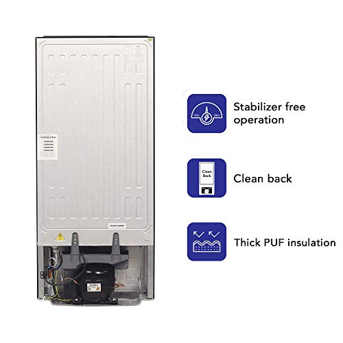 Image of Haier 195 L 4 Star Direct Cool Single Door Refrigerator Appliance (HRD-1954CAG-E, Black)