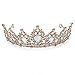 Borealis Aurora Stone Crown Gold Metal Tiara Bridal Wedding Crystal Tiara Women Crown