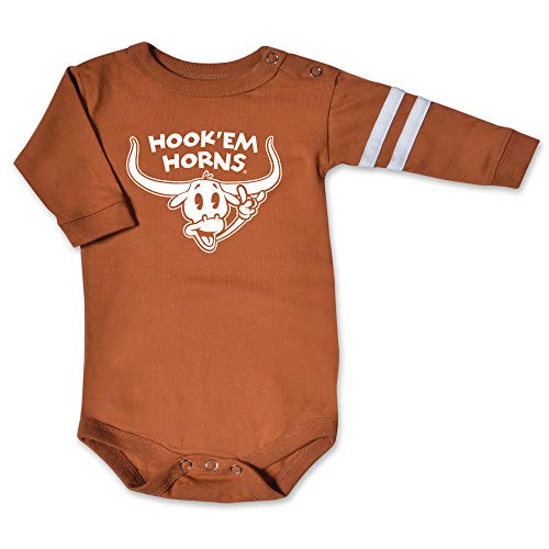 Image of College Kids Texas Longhorns Infant Long Sleeve JV Bodysuit
