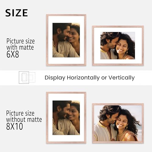 Image of Art Street Premium Photo Frame for living room, Classic Aesthetic Design Photo Frames for Photograph, Art Work, Kids Room Set of 6 (8x10 Inch, Pink)