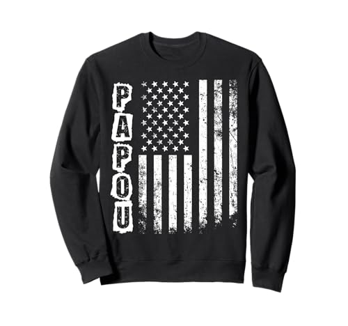 Papou Father's Day American Flag 4th of July Sweatshirt