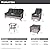 CAODOC Patio Furniture,All Weather Wicker 5 PCS Outdoor Sofa with High Back Swivel Rocker Chairs,Conversation Set with Solar Powered Coffee Table,Grey Rattan Black Cushion